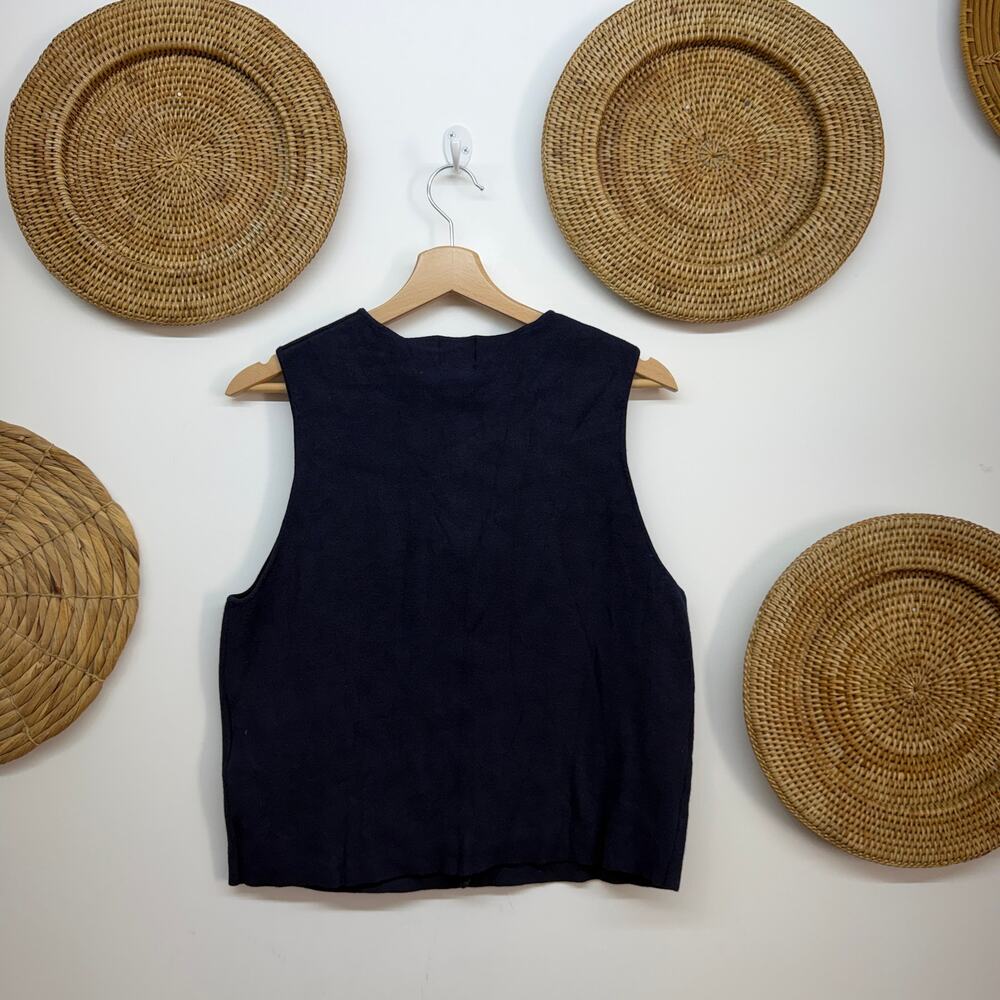 H&M Blue Knit Tank Top Medium - Picture 2 of 4